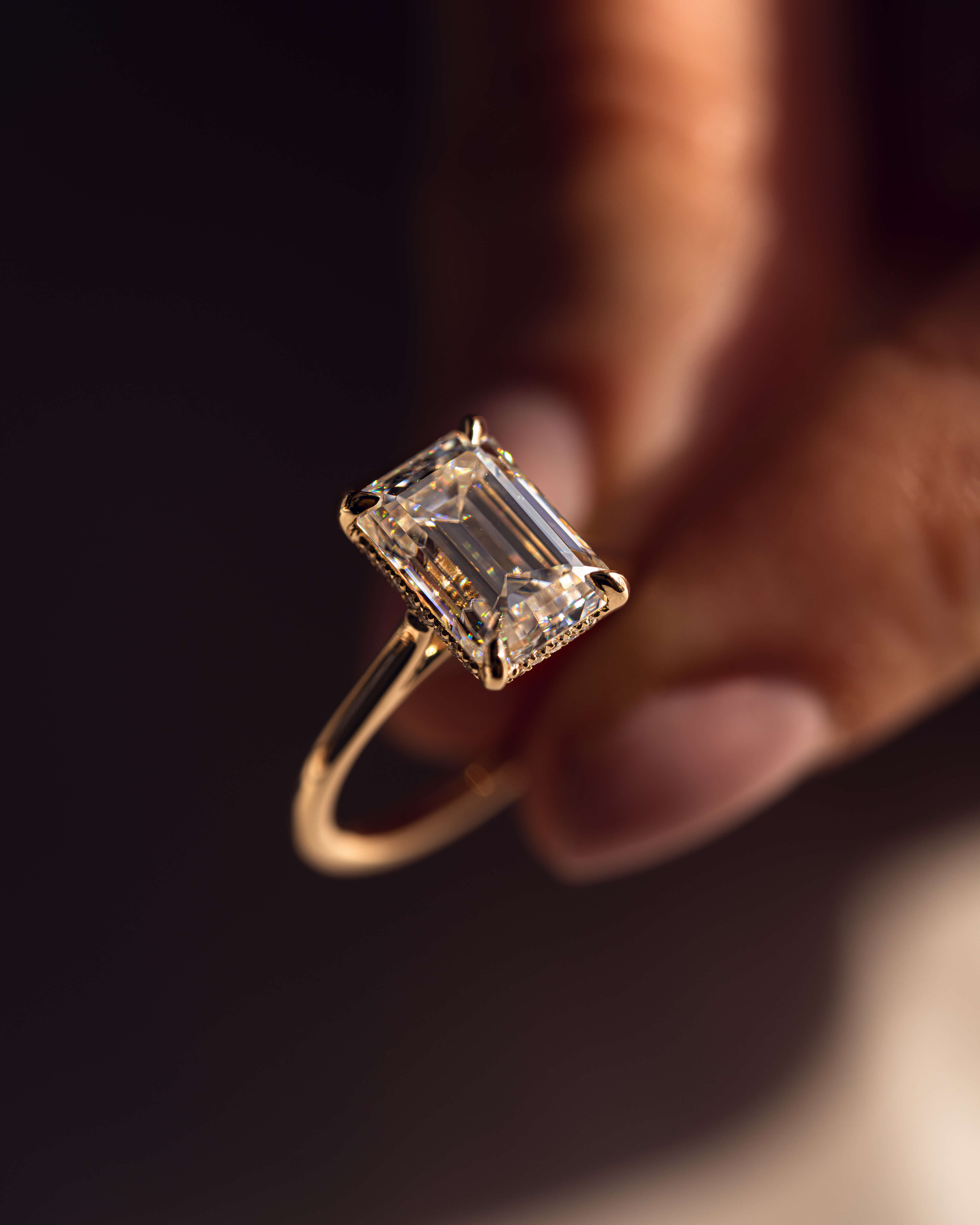 Caroline Emerald Ring in Gold