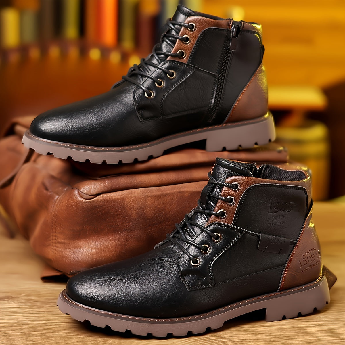 Daniel Vintage Lace-Up Boots