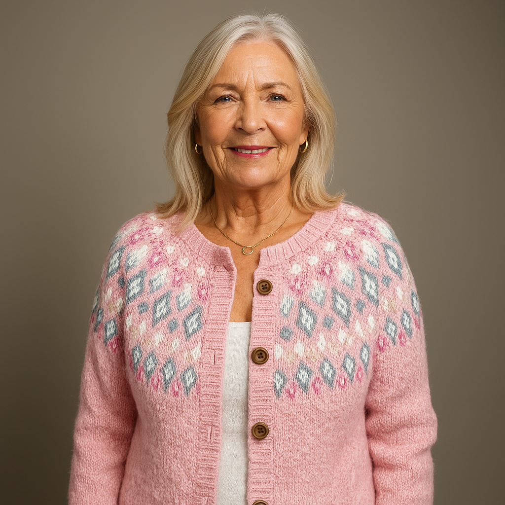 Hazel Cozy Pink Wool Cardigan