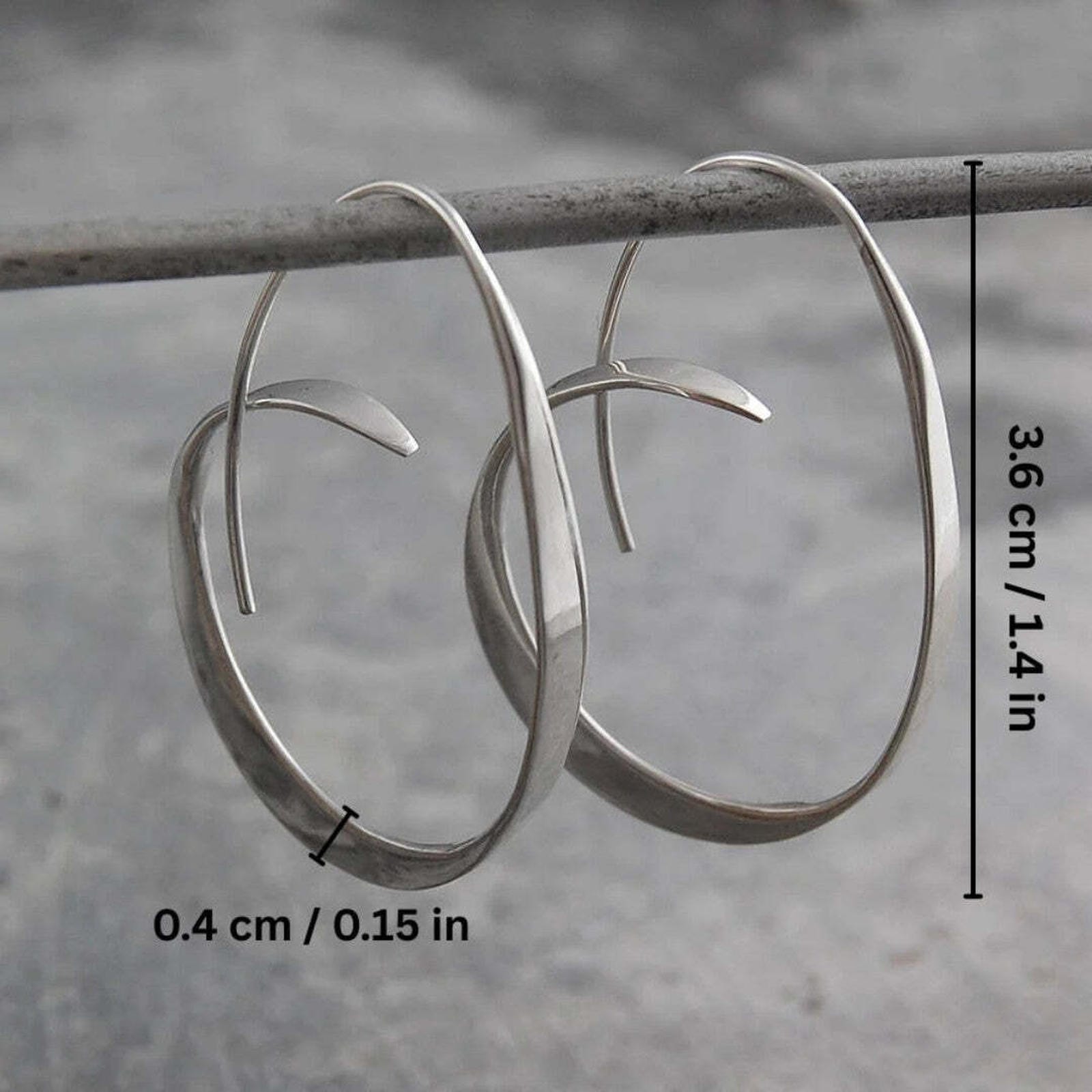 Open Spiral Drop Earrings