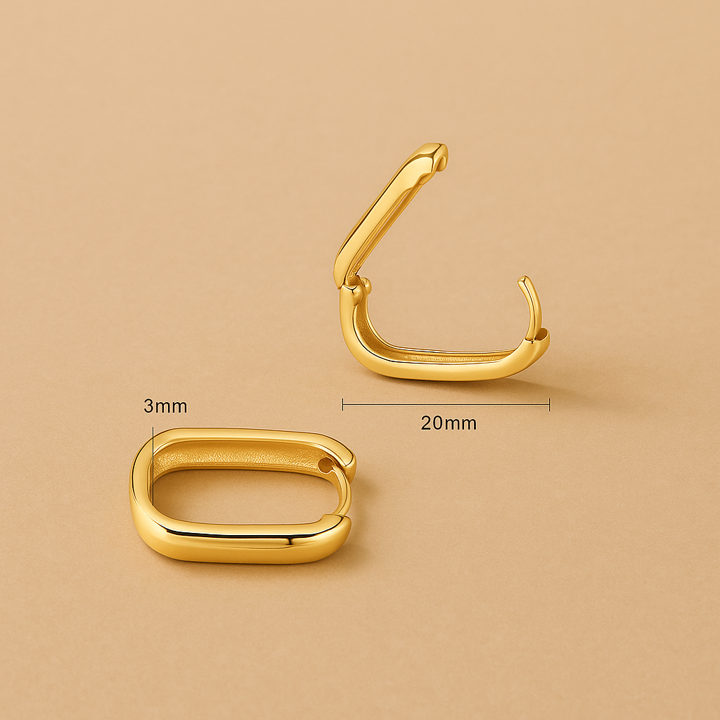 The Icon Hoops in Gold