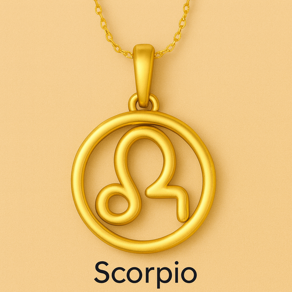 Celestial Zodiac Pendant in Gold