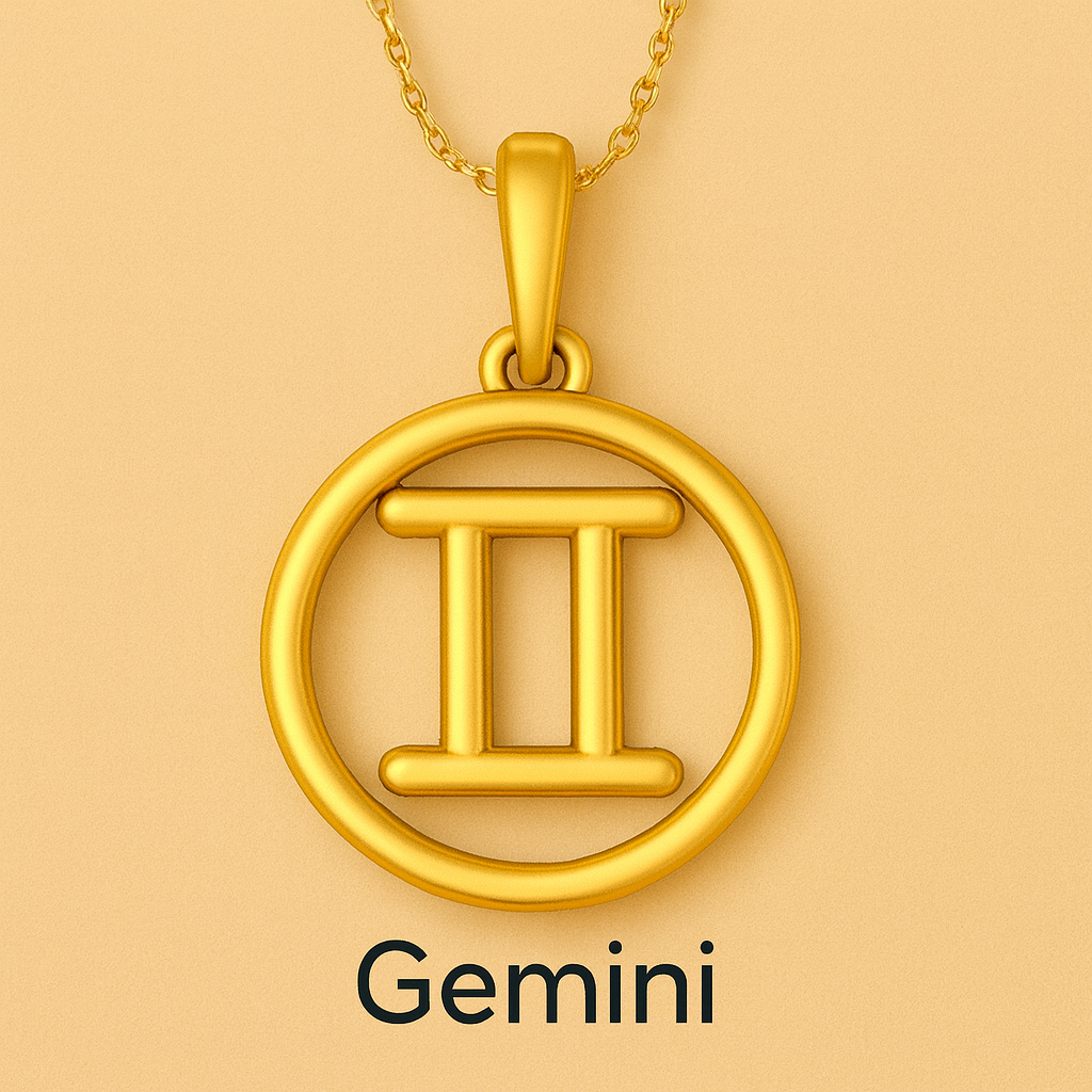Celestial Zodiac Pendant in Gold