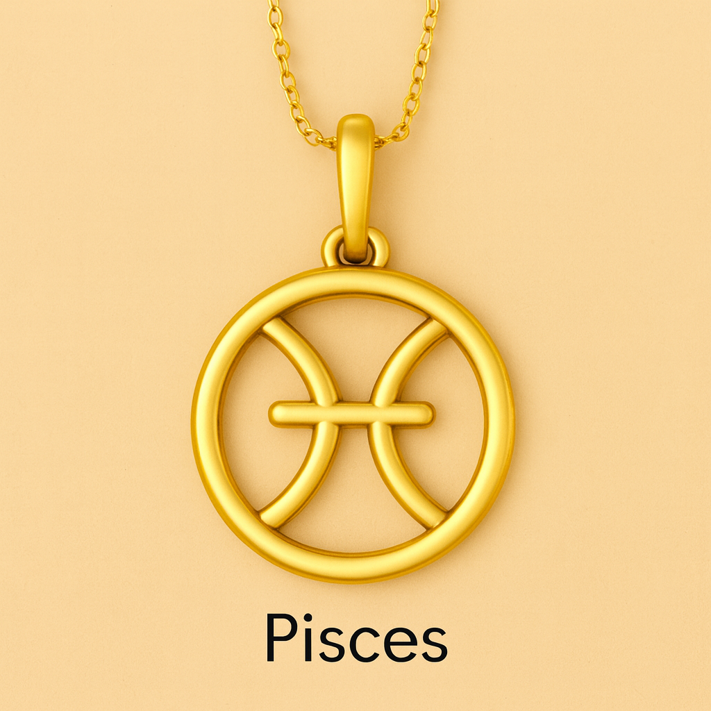 Celestial Zodiac Pendant in Gold