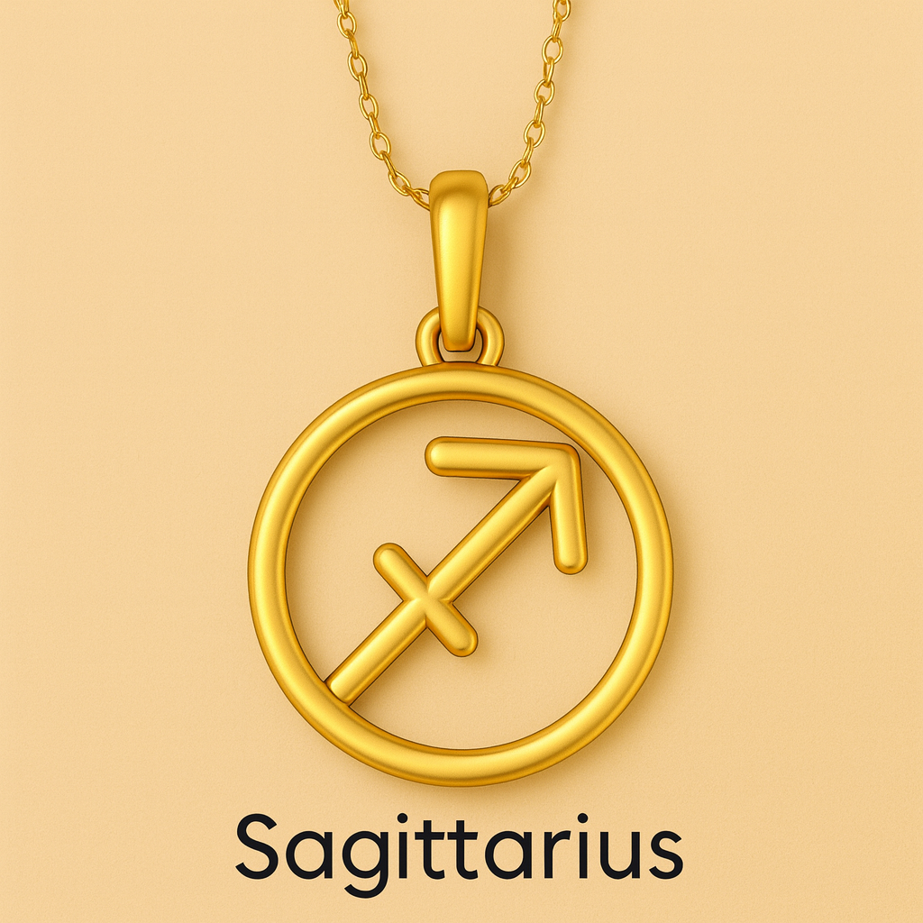 Celestial Zodiac Pendant in Gold