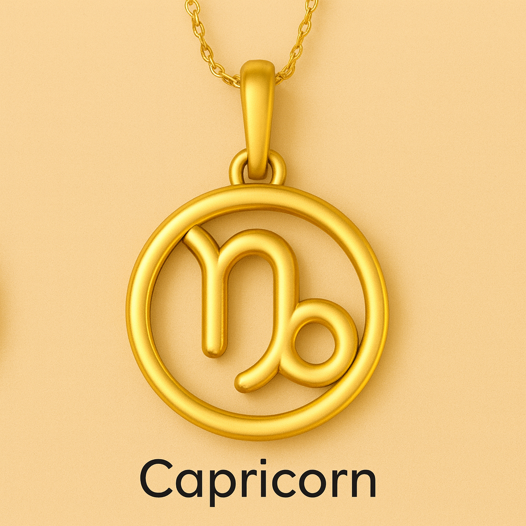 Celestial Zodiac Pendant in Gold