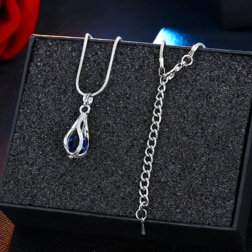 Silver Set with Sapphire Stones