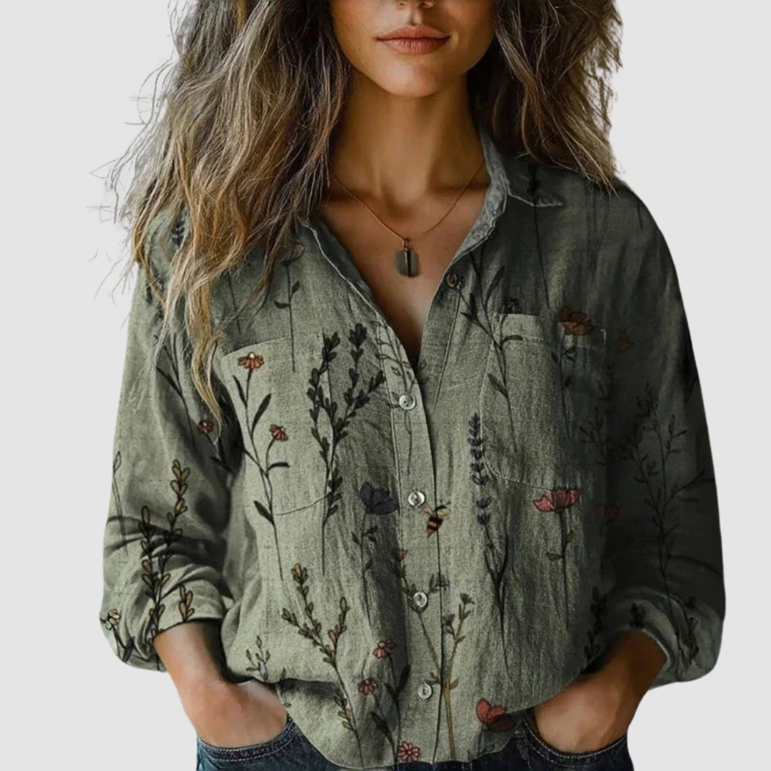 Morena Vintage Printed Blouse