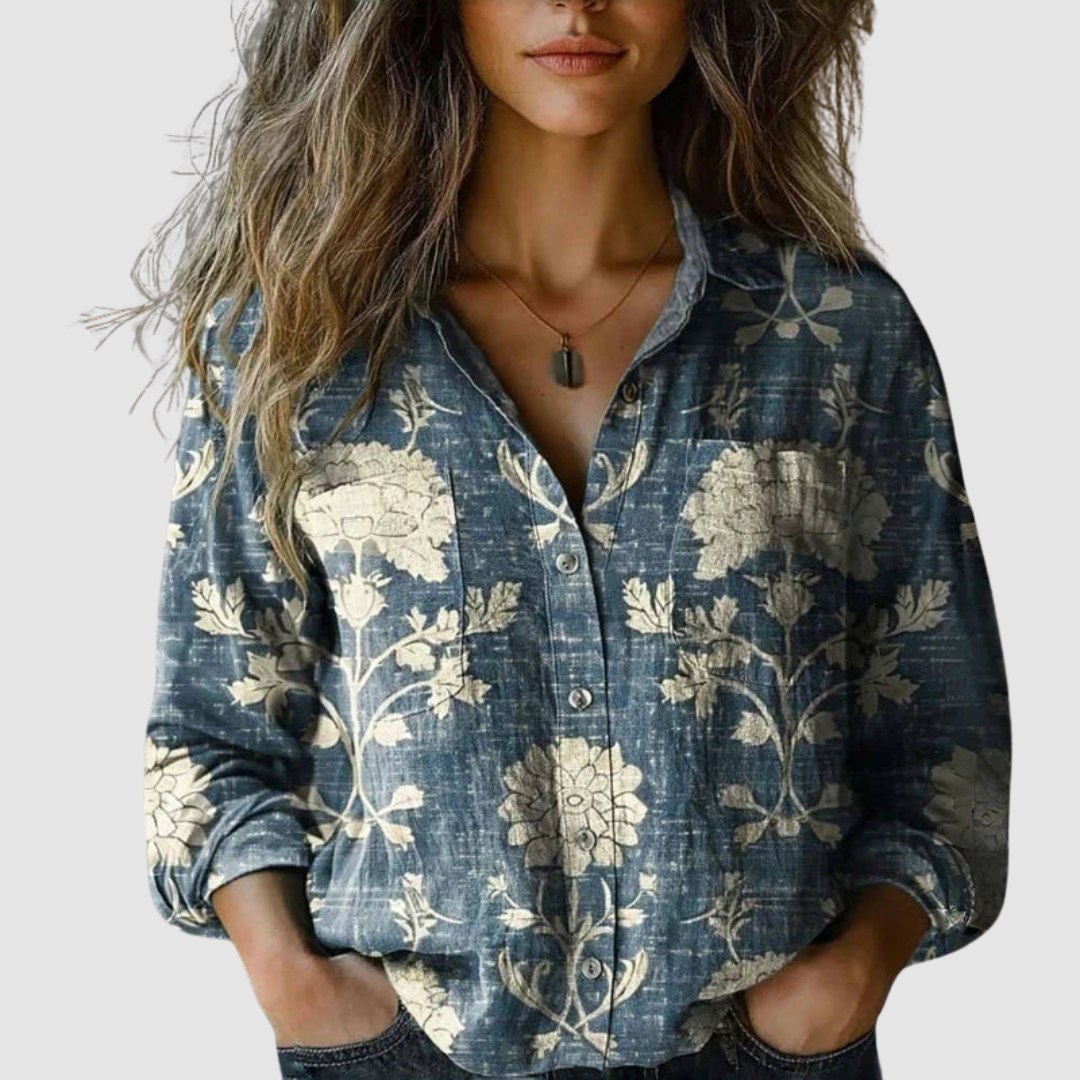 Morena Vintage Printed Blouse