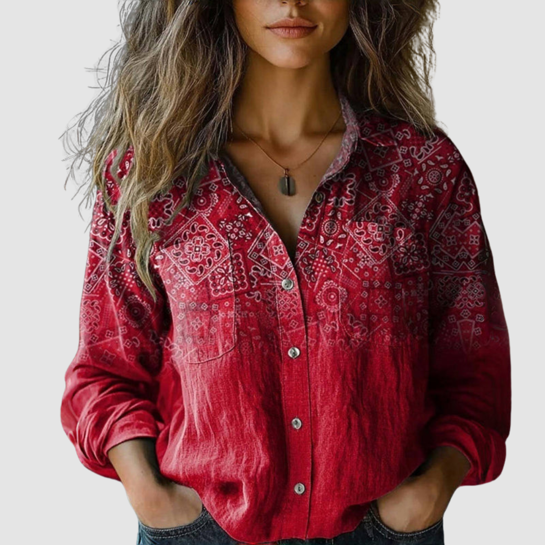 Morena Vintage Printed Blouse