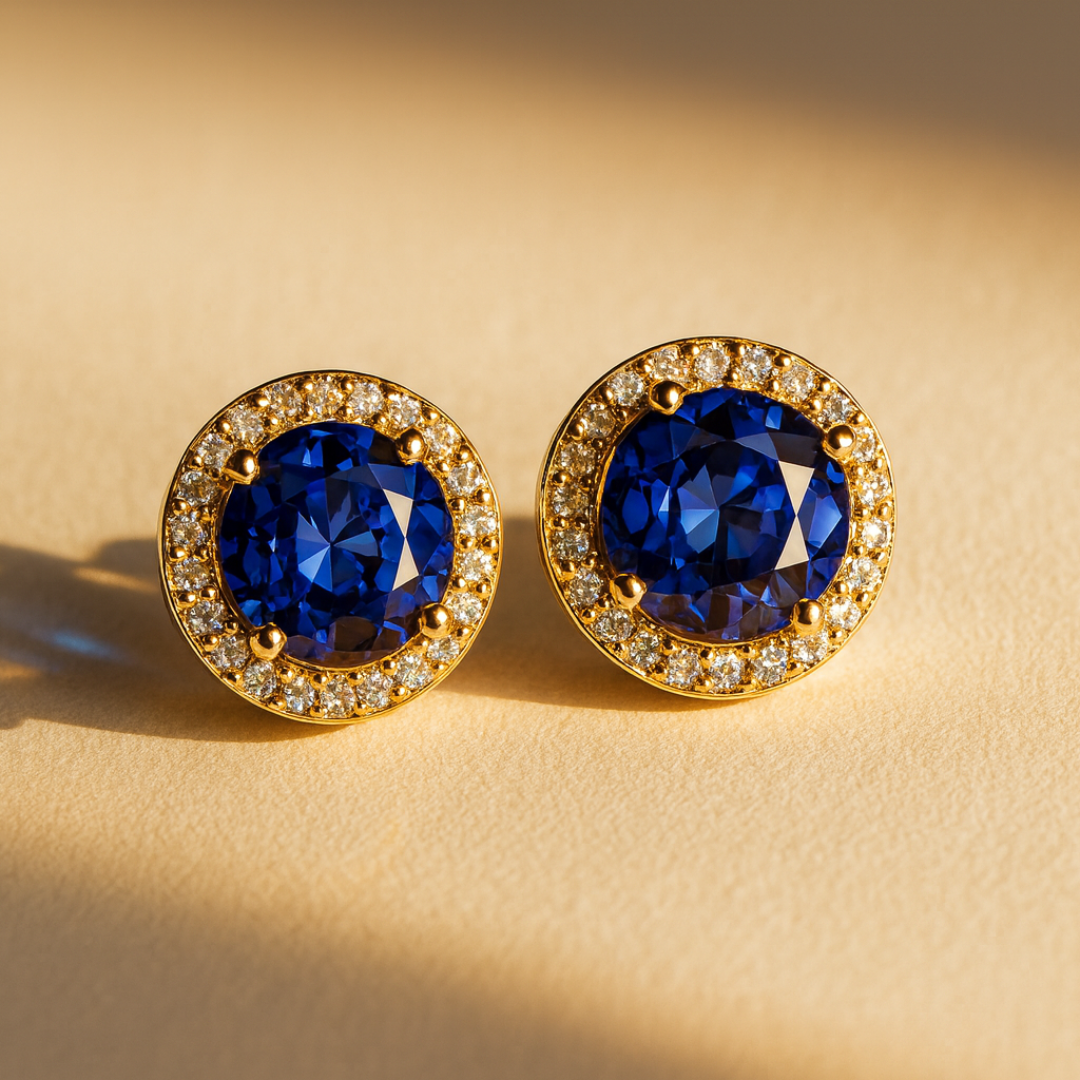 Blue Sapphire Earrings