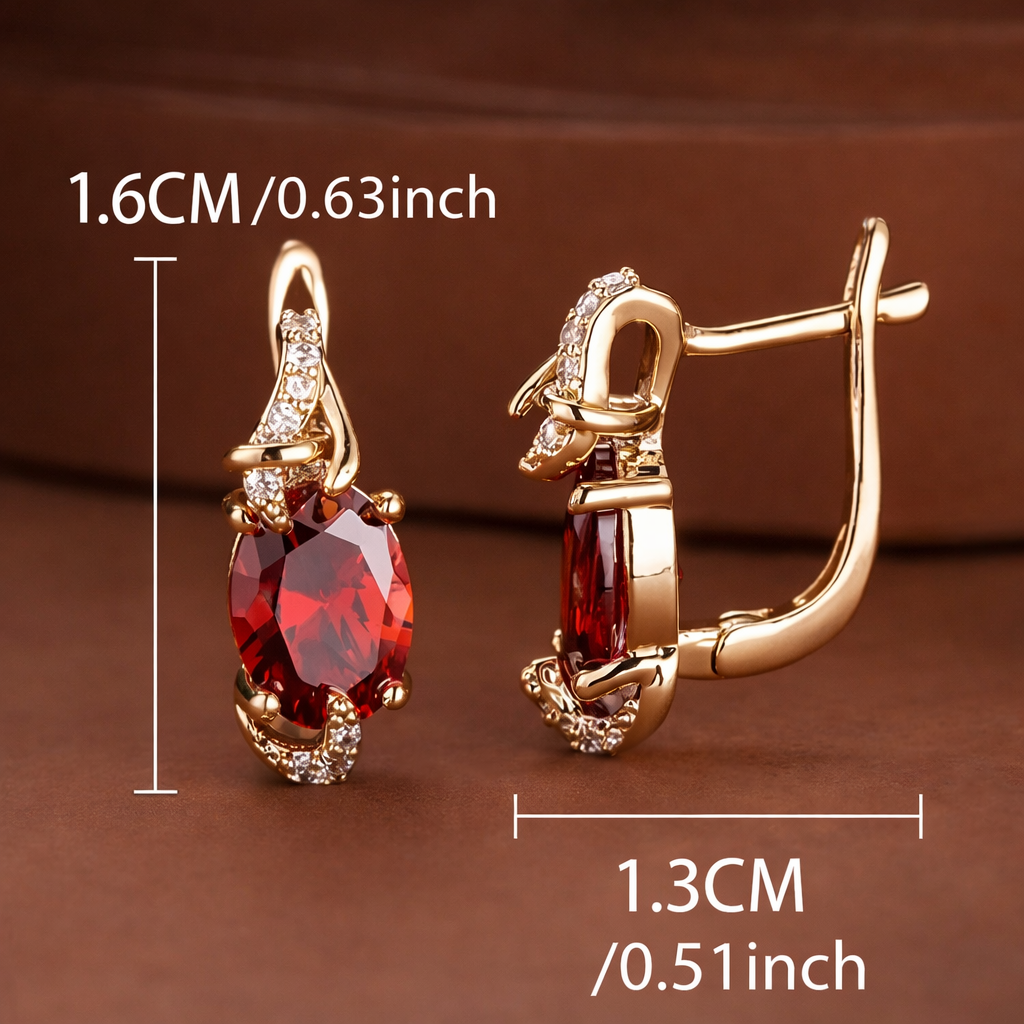 Ruby – Crimson Twilight Earrings