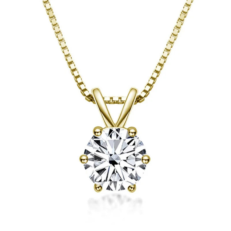 Elegant Moissanite Solitaire Necklace
