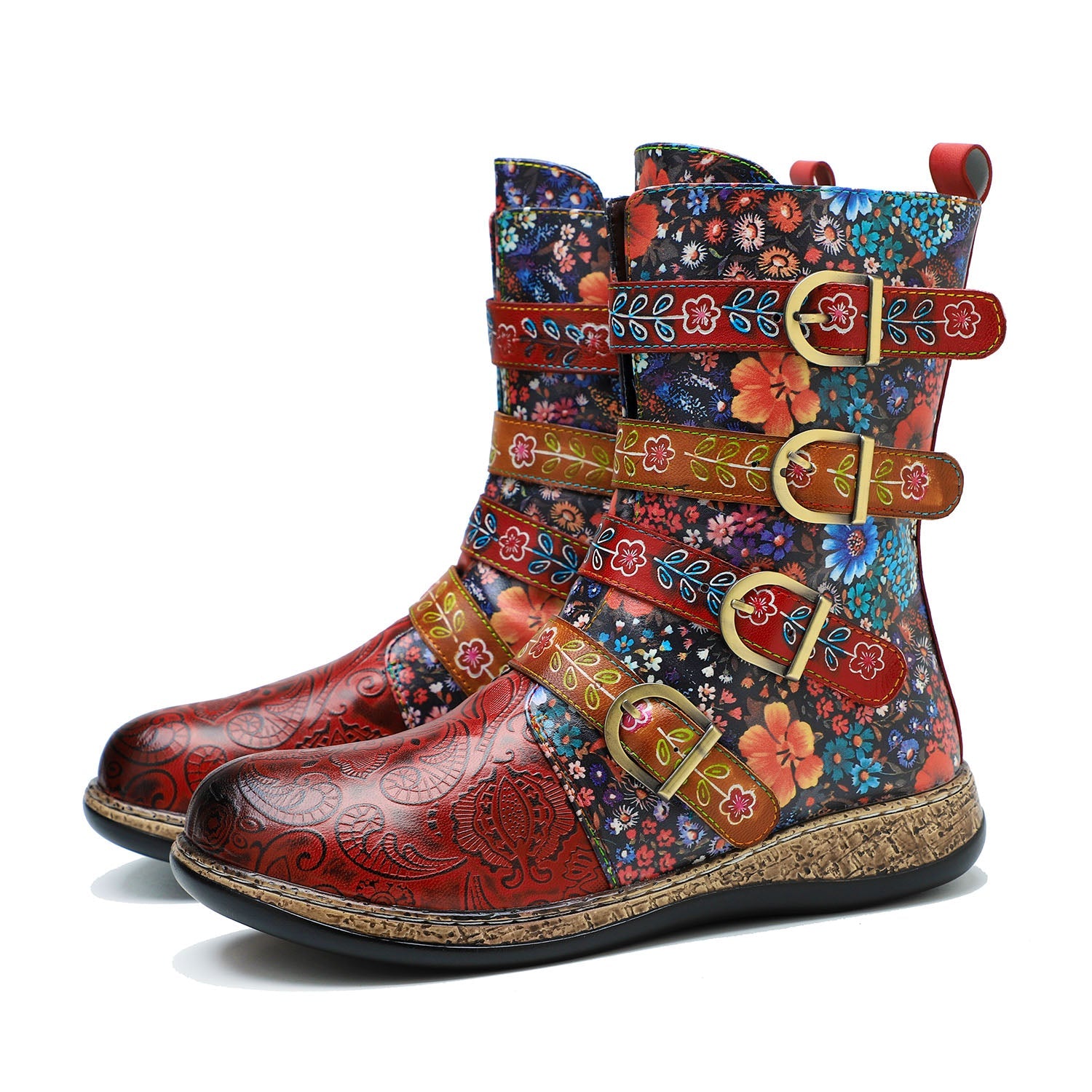 Retro Painted Boots