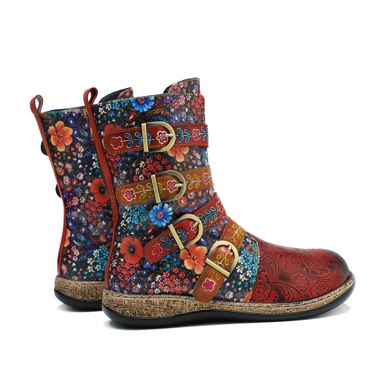 Retro Painted Boots
