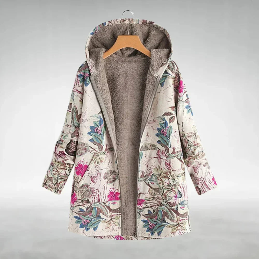 Camille | Floral Fleece Jacket
