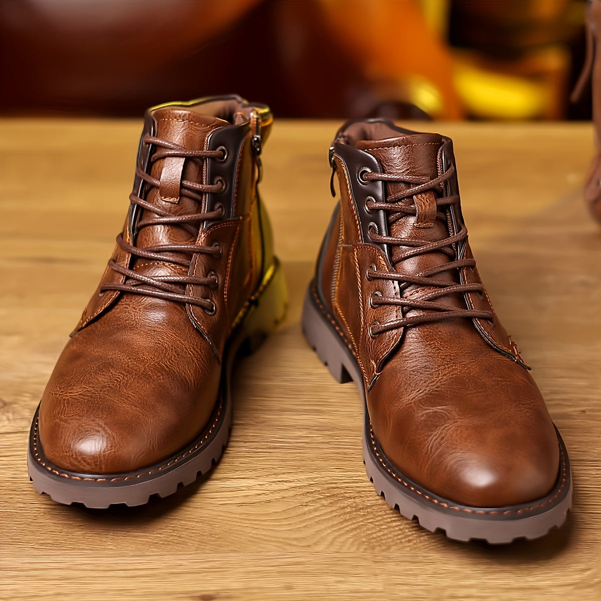 Daniel Vintage Lace-Up Boots