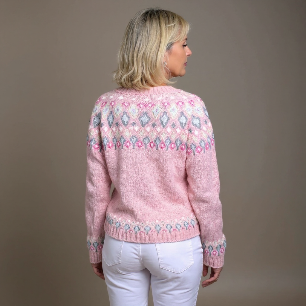 Hazel Cozy Pink Wool Cardigan