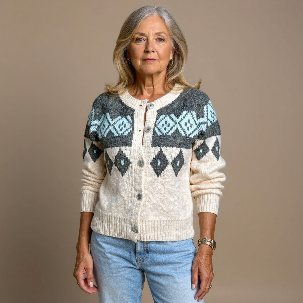 Annie Retro Icelandic Wool Cardigan