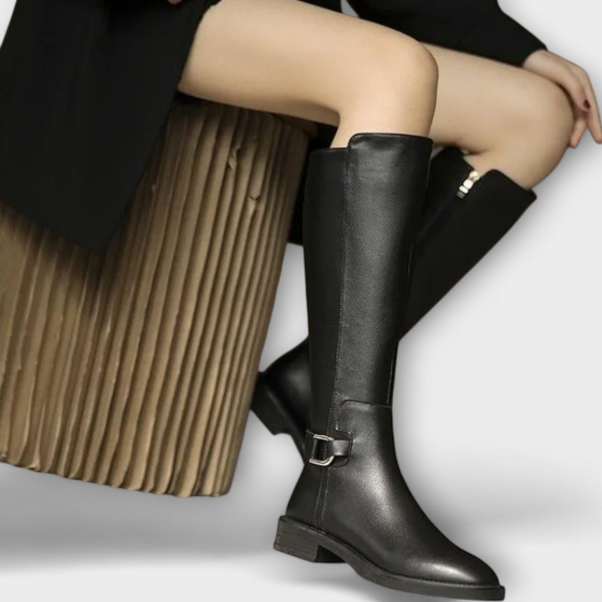 Mira | Leather Knee-High Boots
