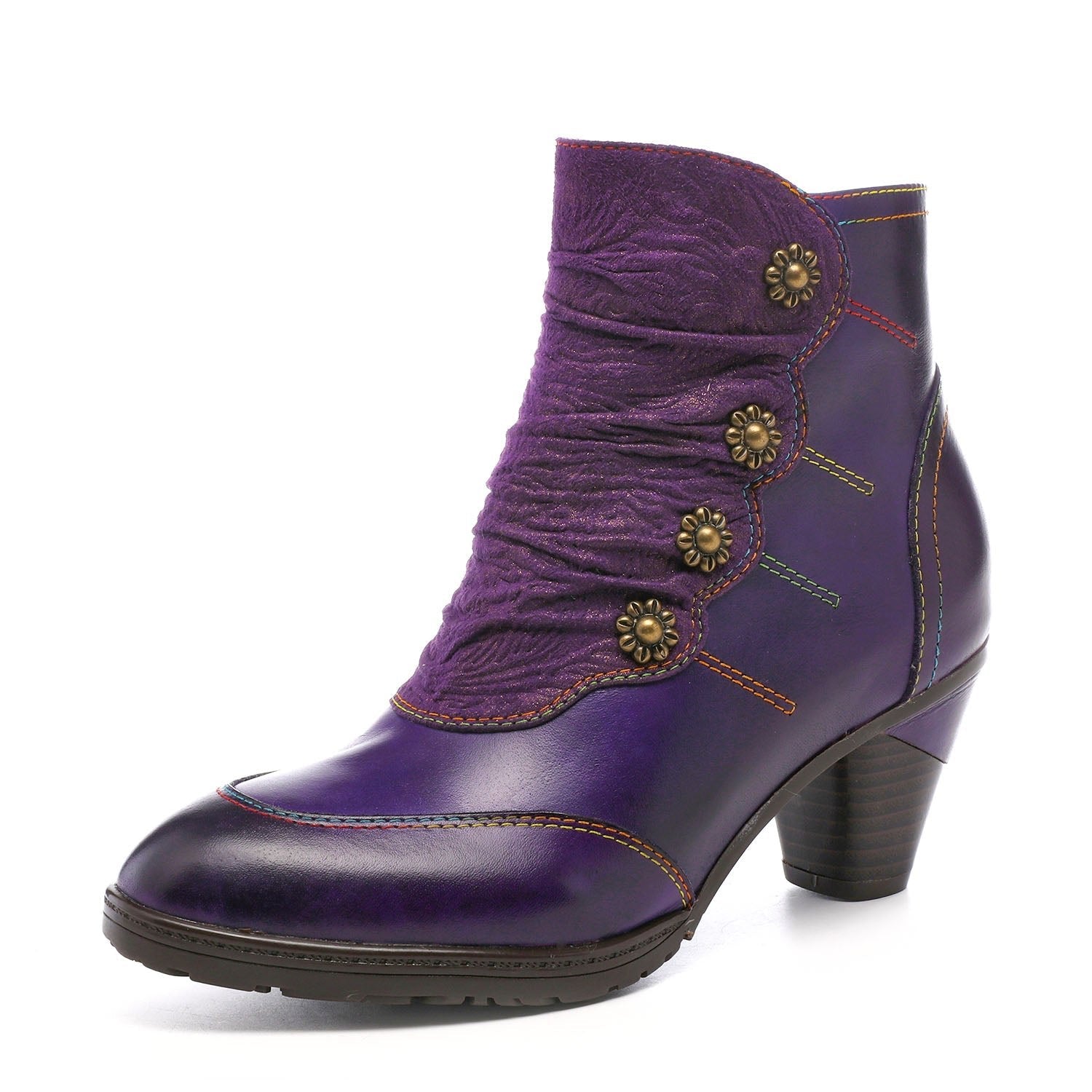 Leather Ankle Boots (5 COLORS)