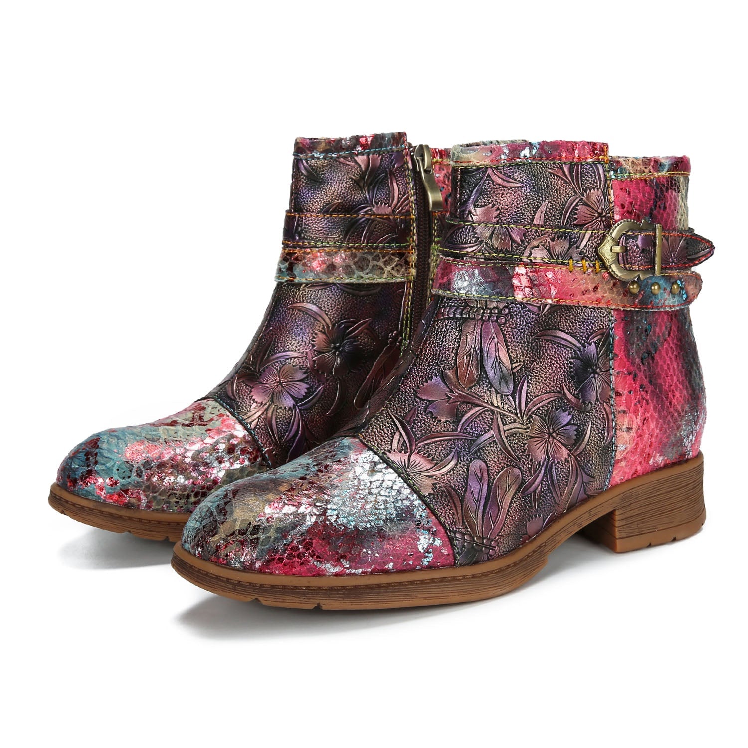 Timeless Craft Embossed Dragonfly Flat Shoes