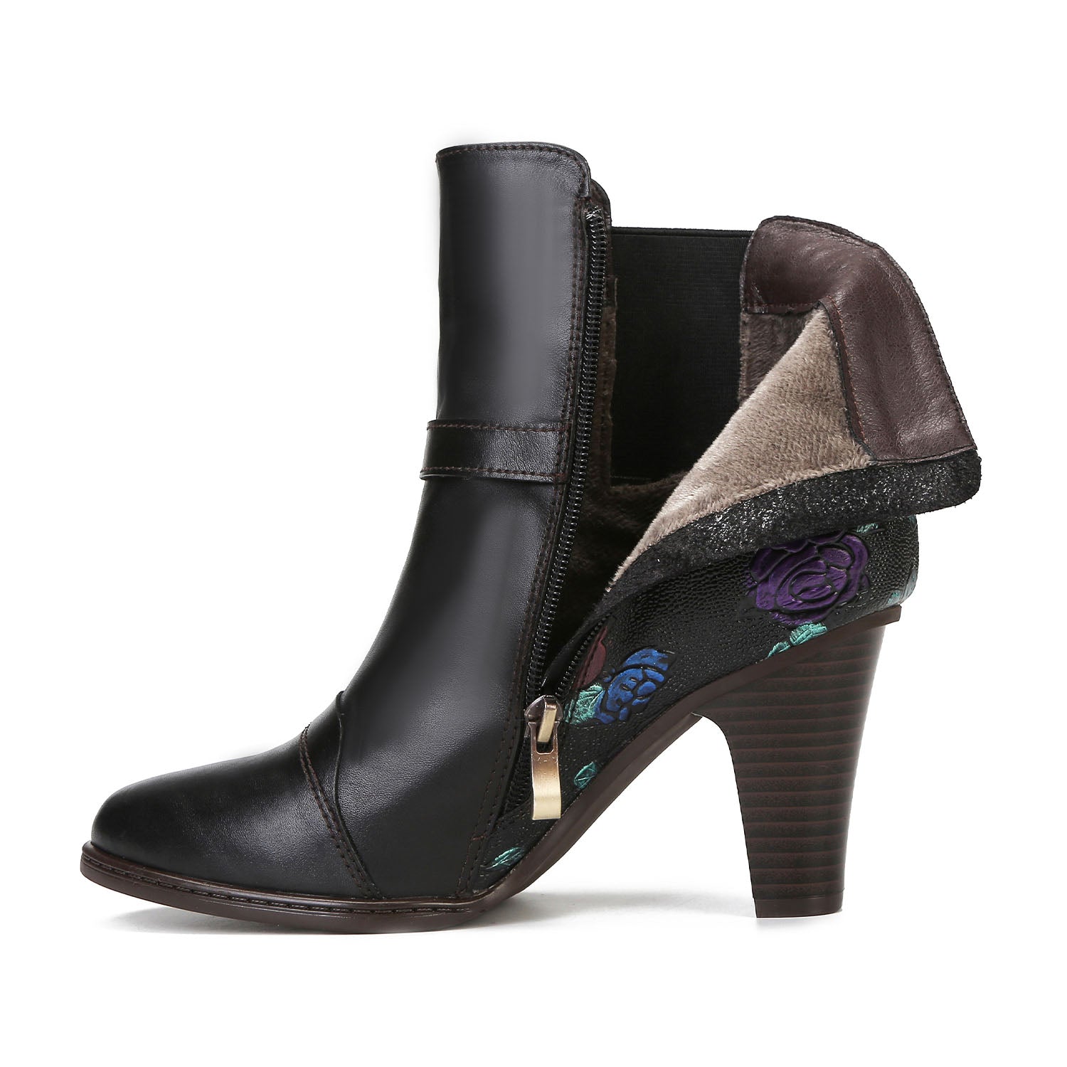 Timeless Embossed Adjustable Ankle Boots