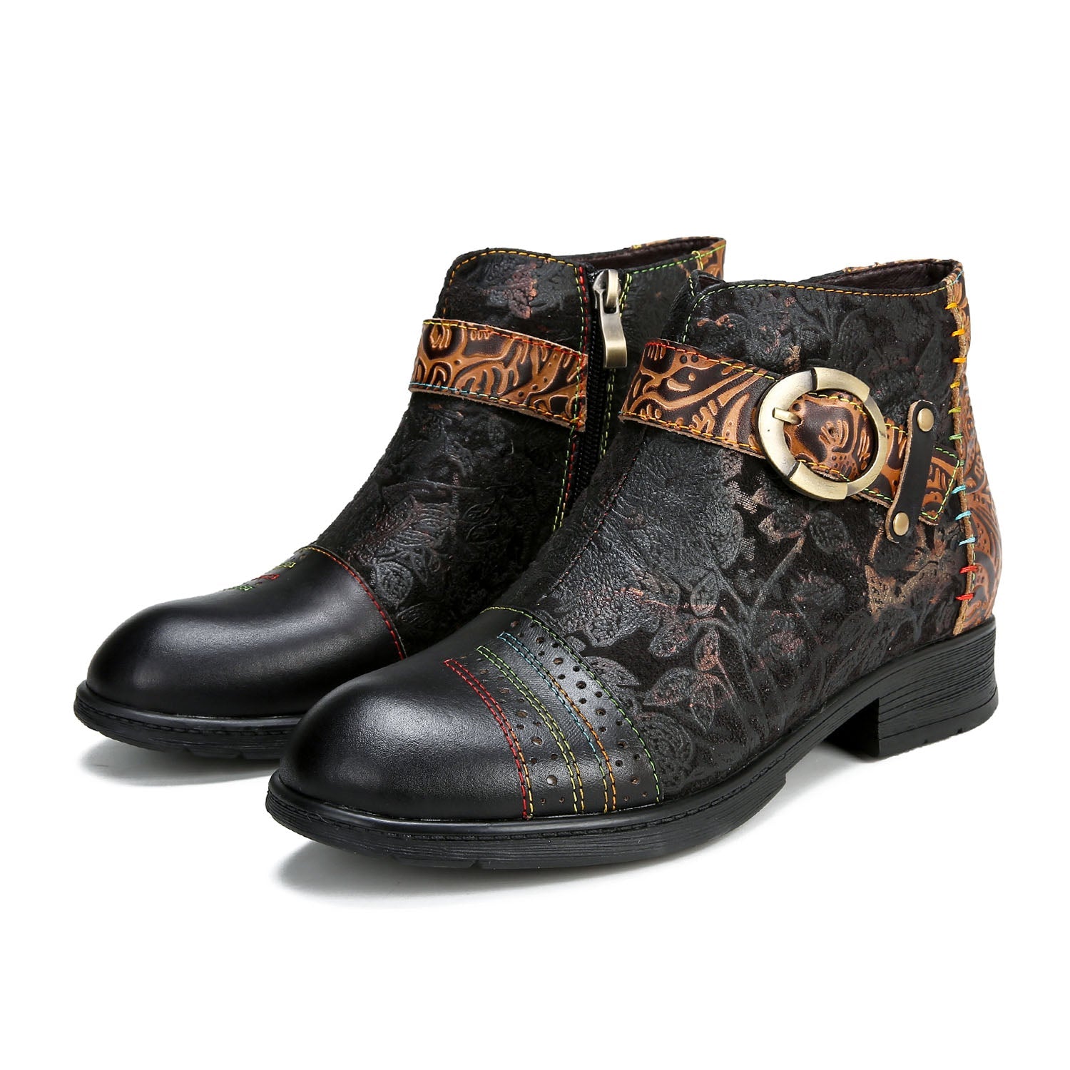 Sexy Buckle Ankle Boots