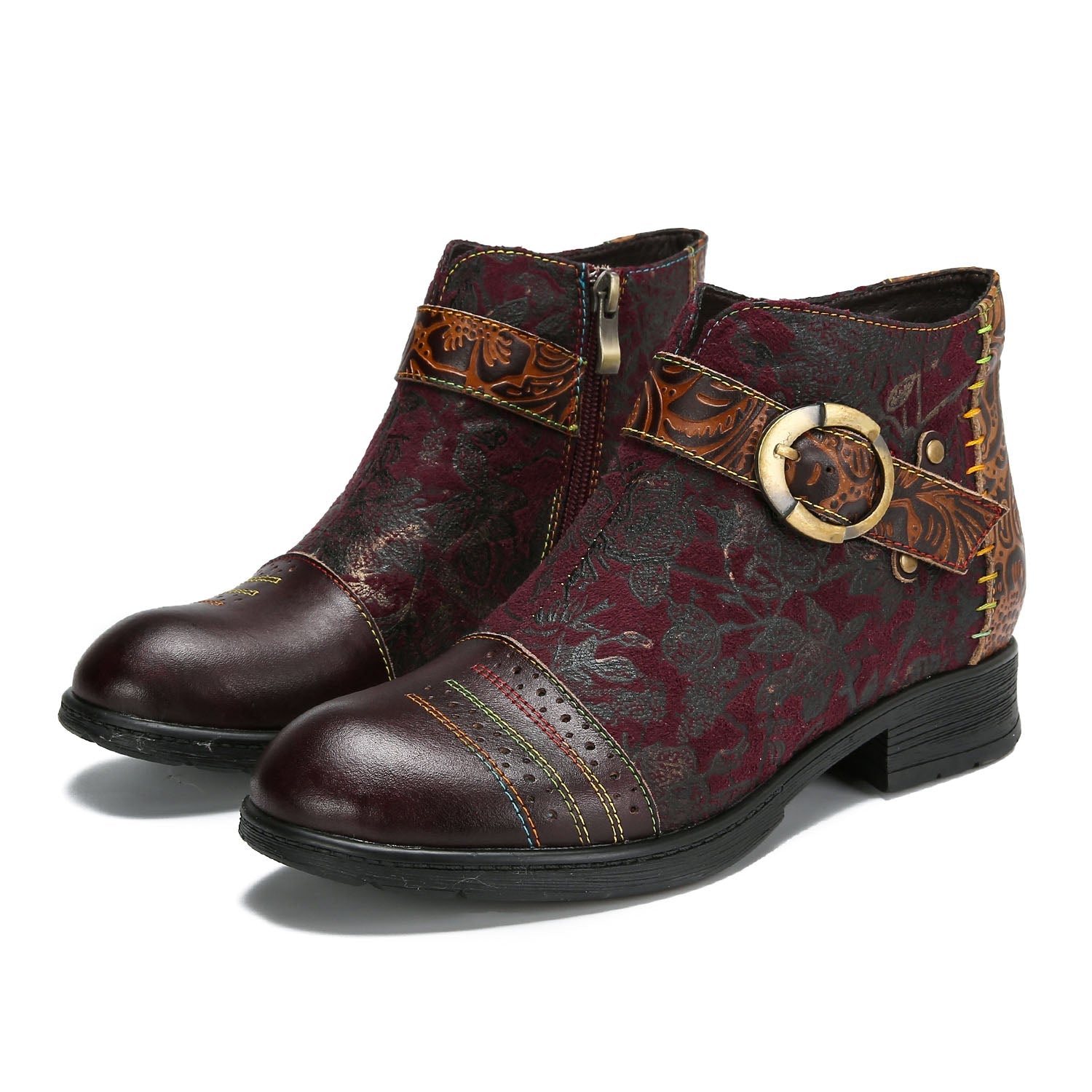Sexy Buckle Ankle Boots
