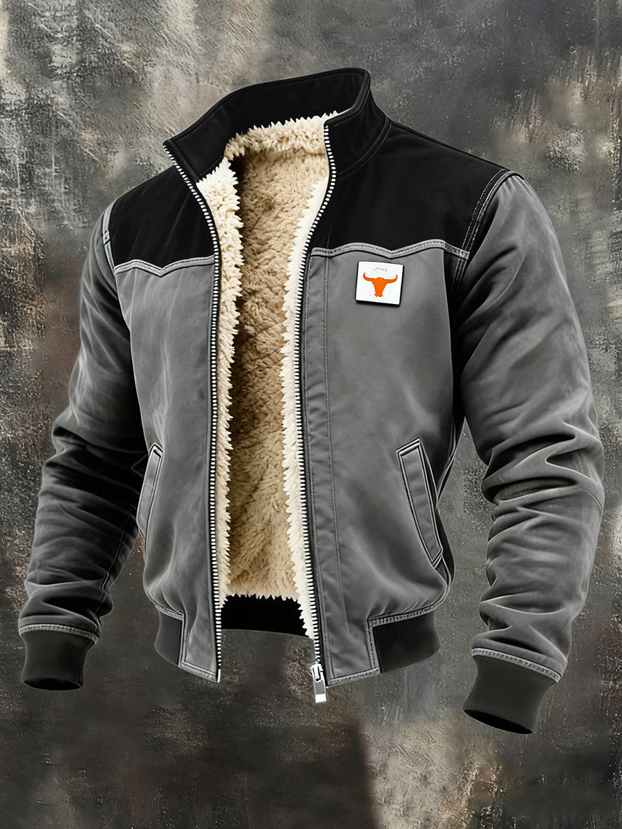 Niko | Men's Retro Patchwork Warm Zip Jacket