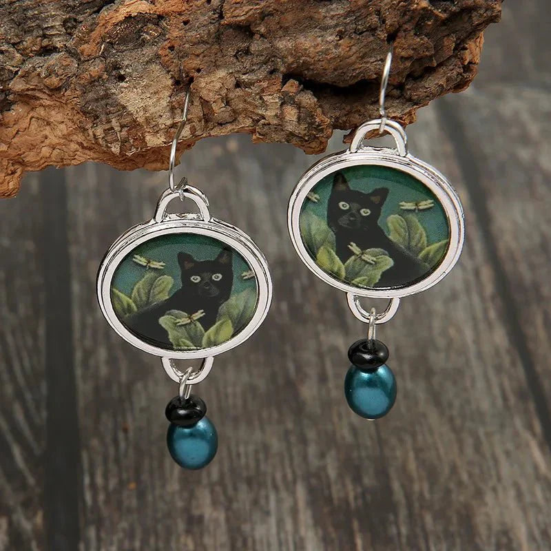 Tropical Black Cat Dangle