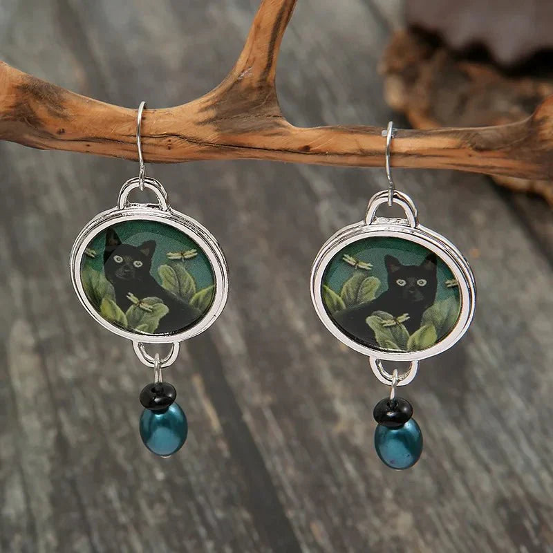 Tropical Black Cat Dangle
