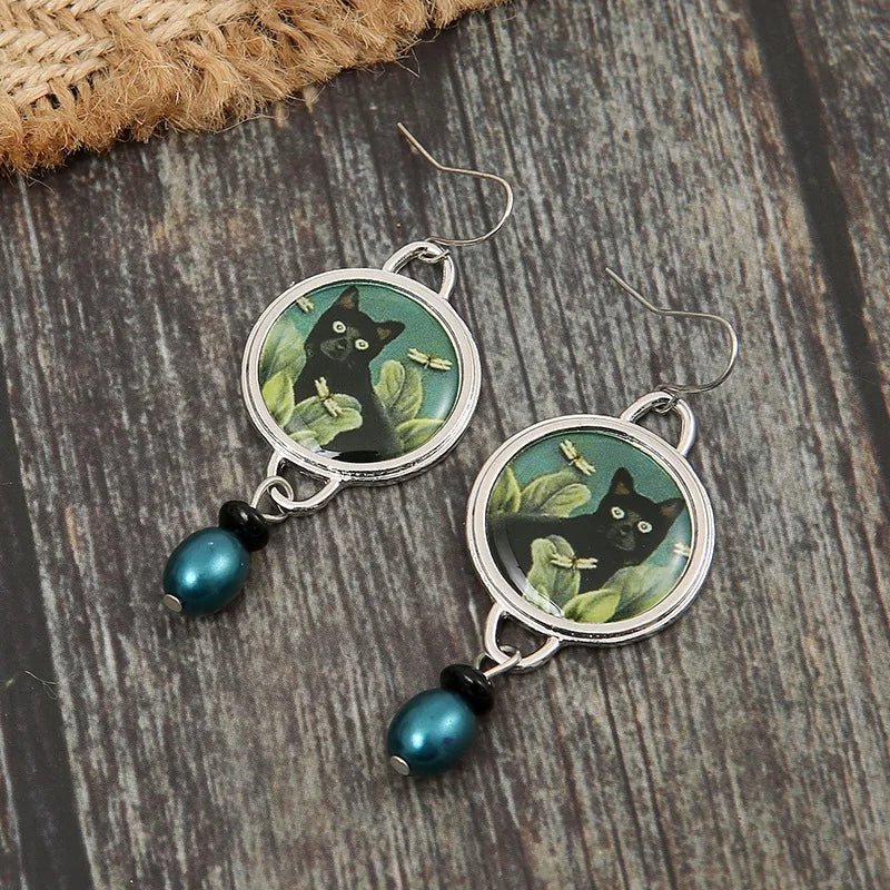 Tropical Black Cat Dangle