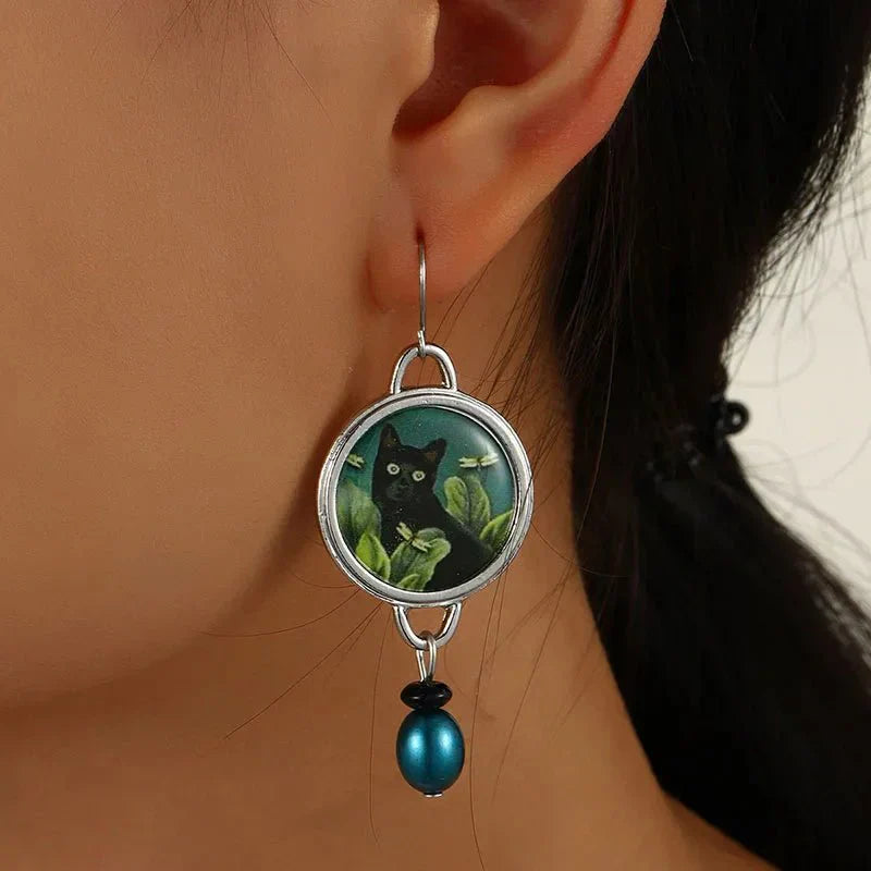 Tropical Black Cat Dangle