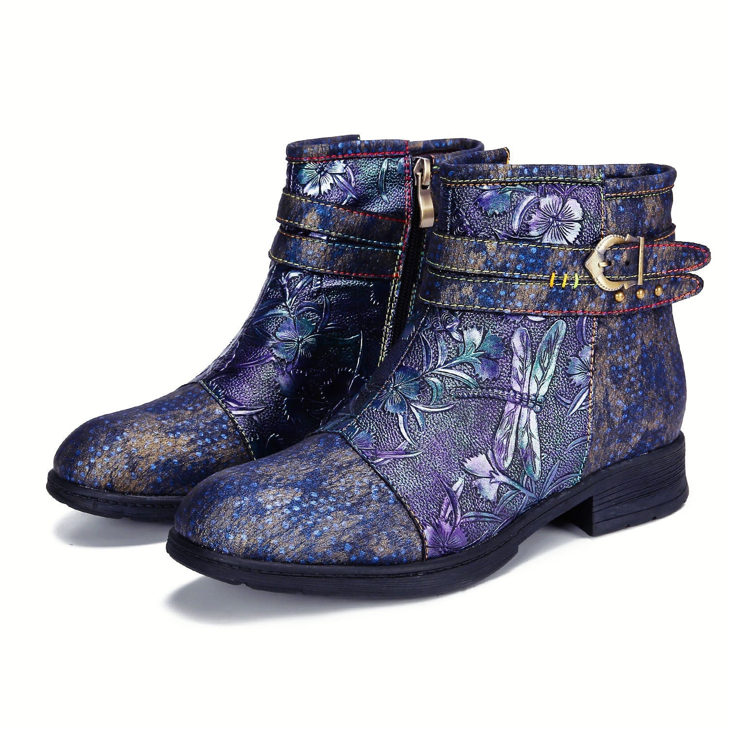 Timeless Embossed Dragonfly Flat Shoes