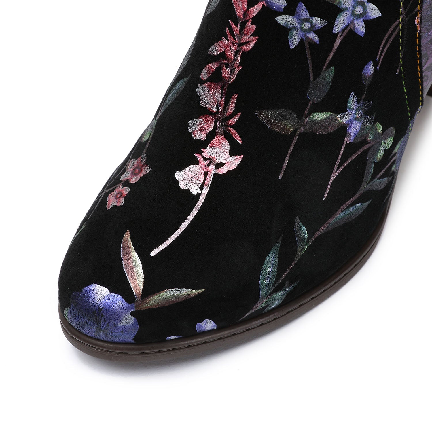 Painted Leather High Heel Boots