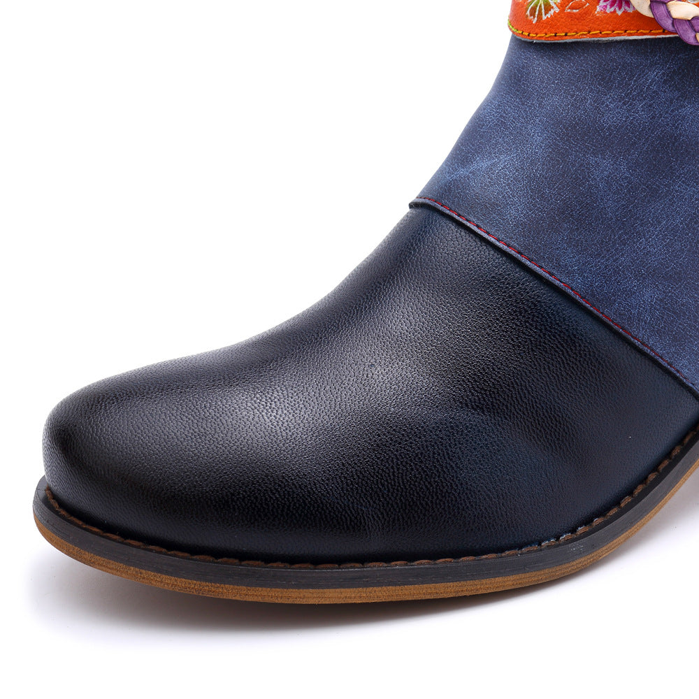 Vintage Style Leather Boots