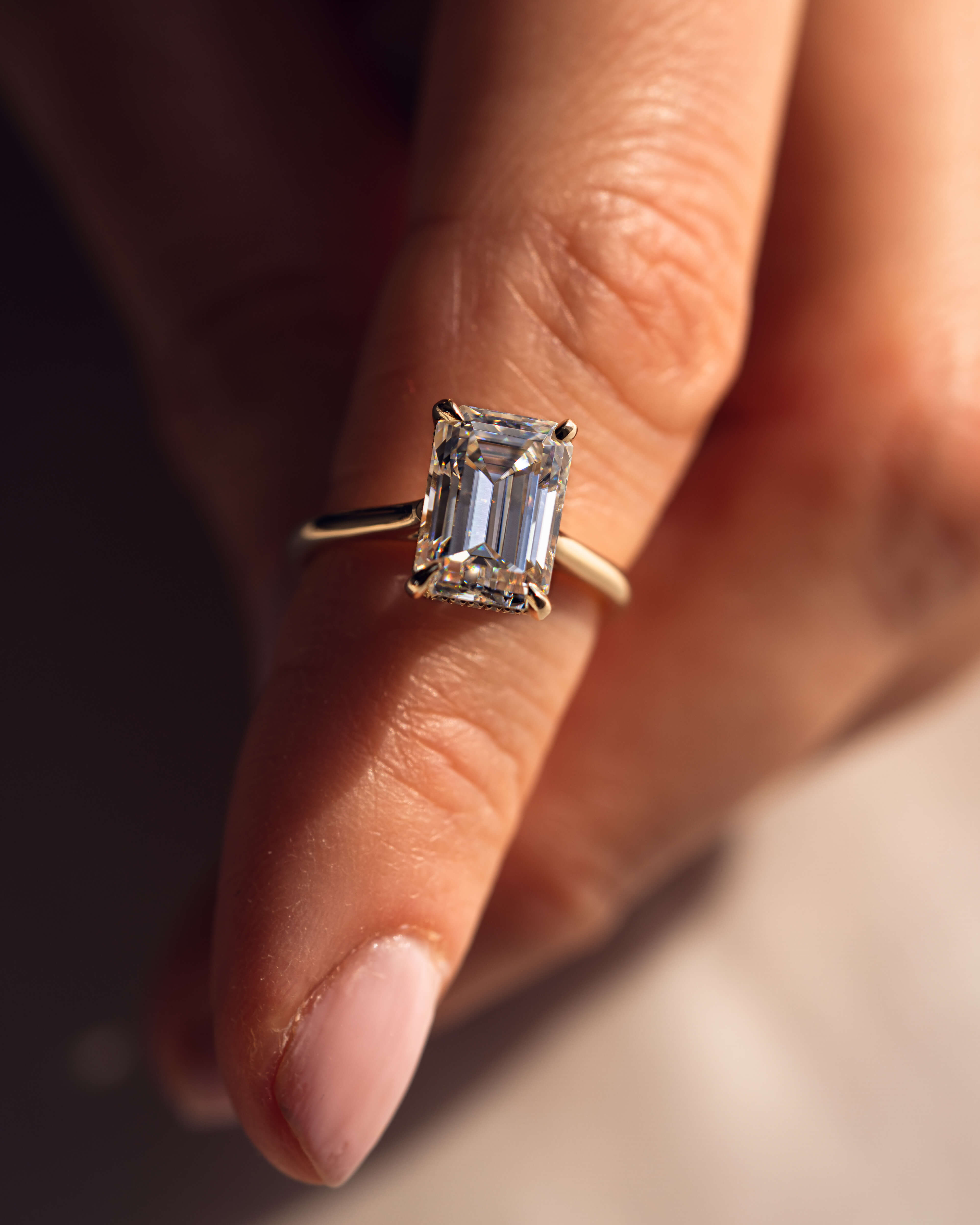 Caroline Emerald Ring in Gold