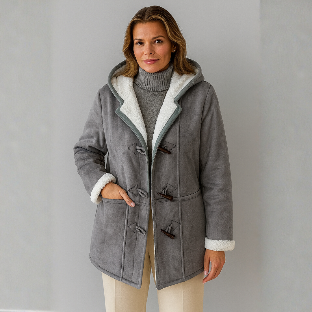 Tahsa- Toggle Winter Coat with Hood and Warm Lining