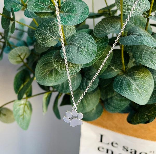 Elegant Silver Paw Necklace