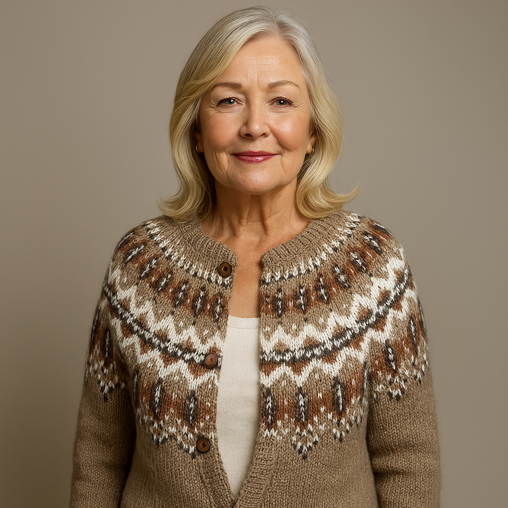 Adeline Classic Icelandic Wool Vintage Cardigan