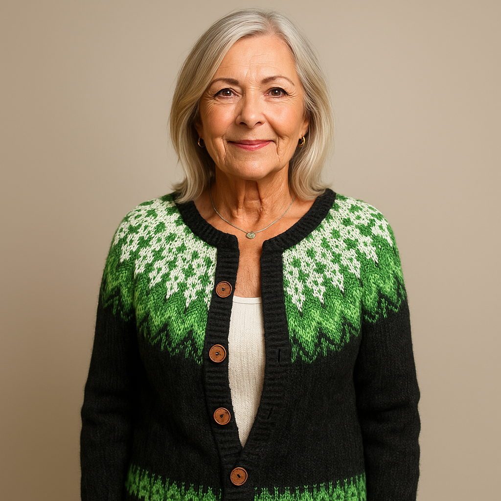 Sadie Retro Icelandic Wool Cardigan