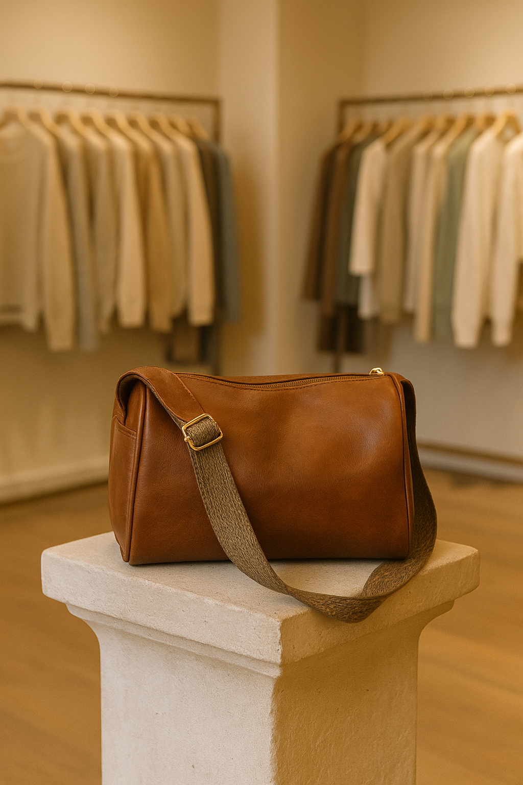 Trine | Classic Leather Crossbody Bag