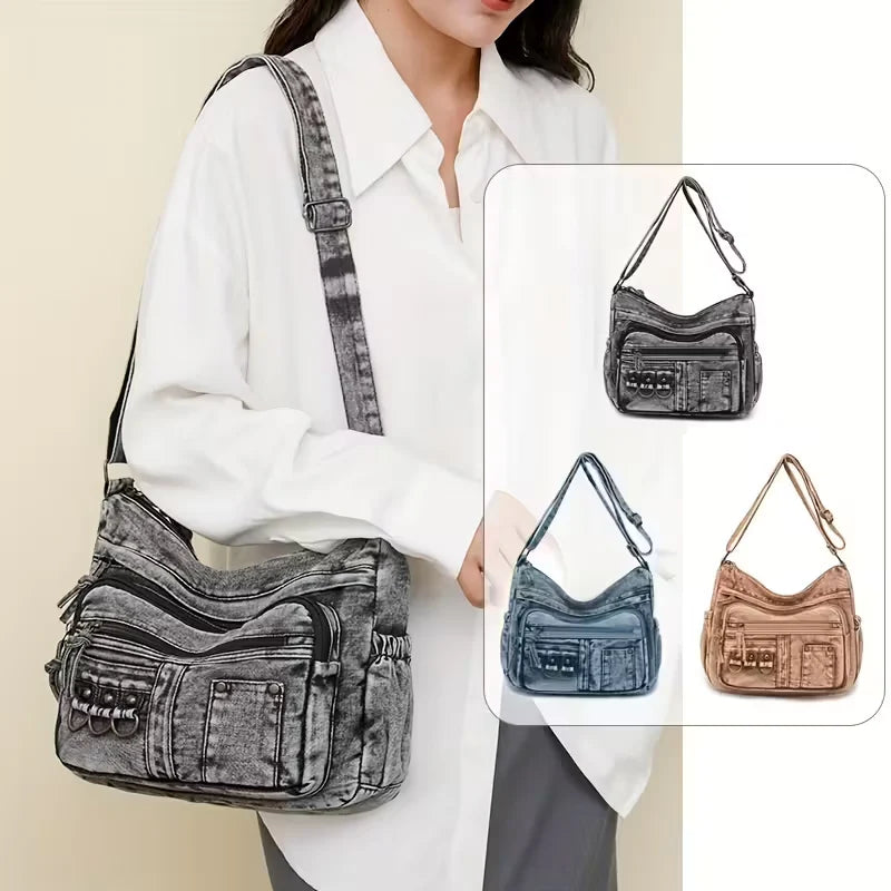 Jenna’s Urban Breeze | Denim Shoulder Bag