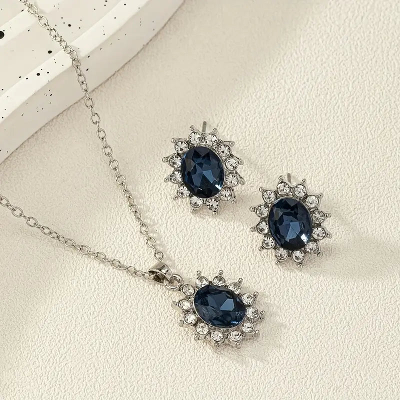 Dark Sapphire  Jewellery Set