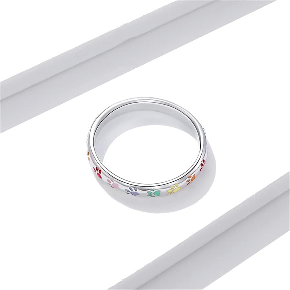 Silver Ring with Paw Design