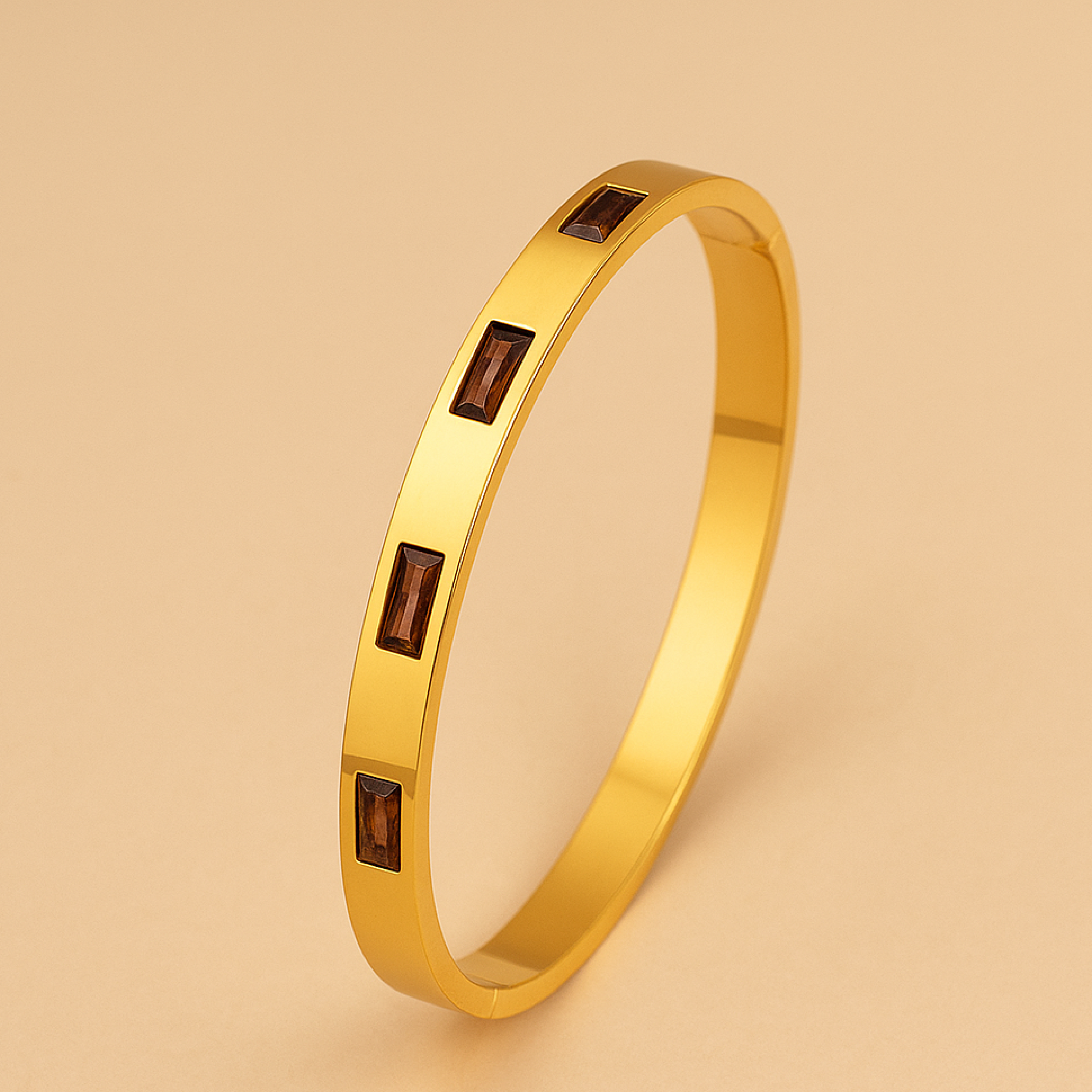 Renata Scarlatti Bracelet Green in Gold