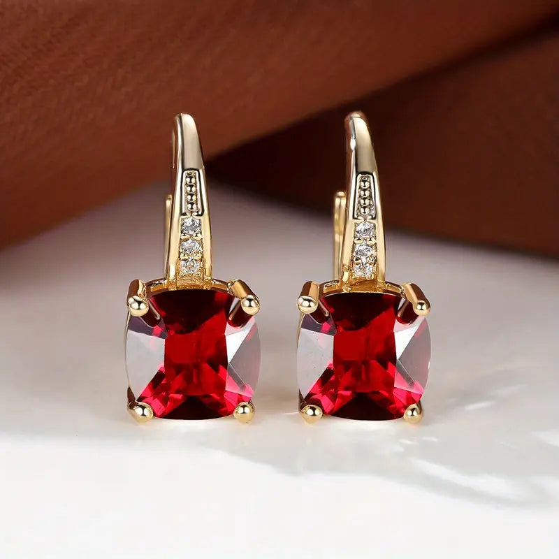 Gold Mystic Sapphire Earrings
