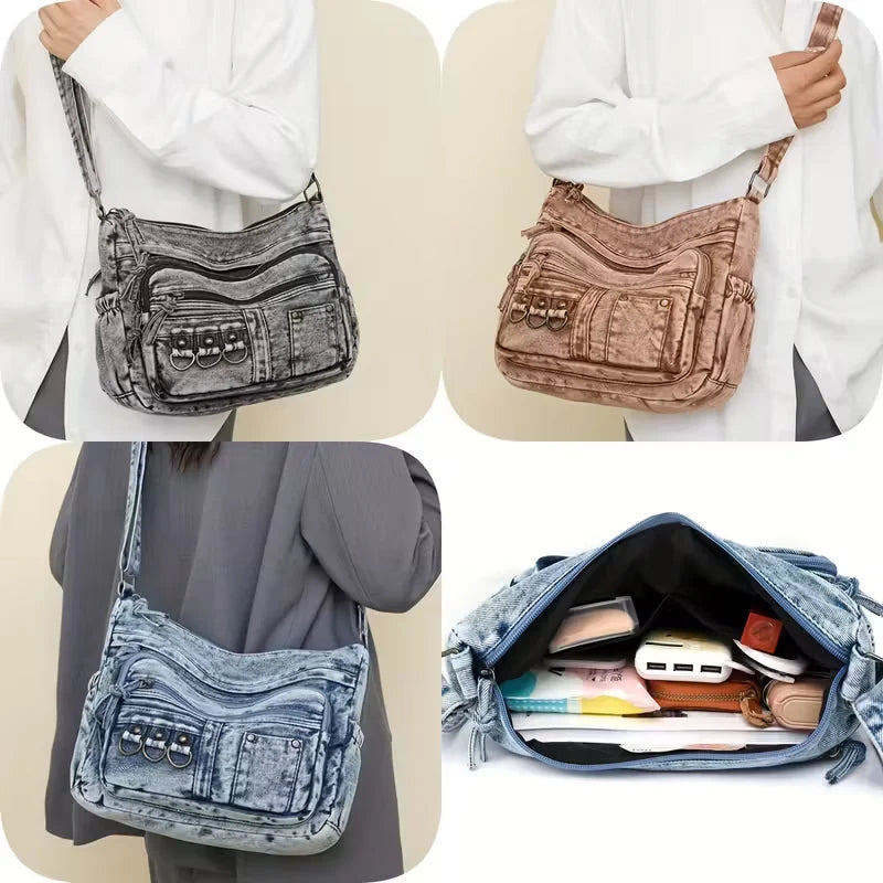 Jenna’s Urban Breeze | Denim Shoulder Bag