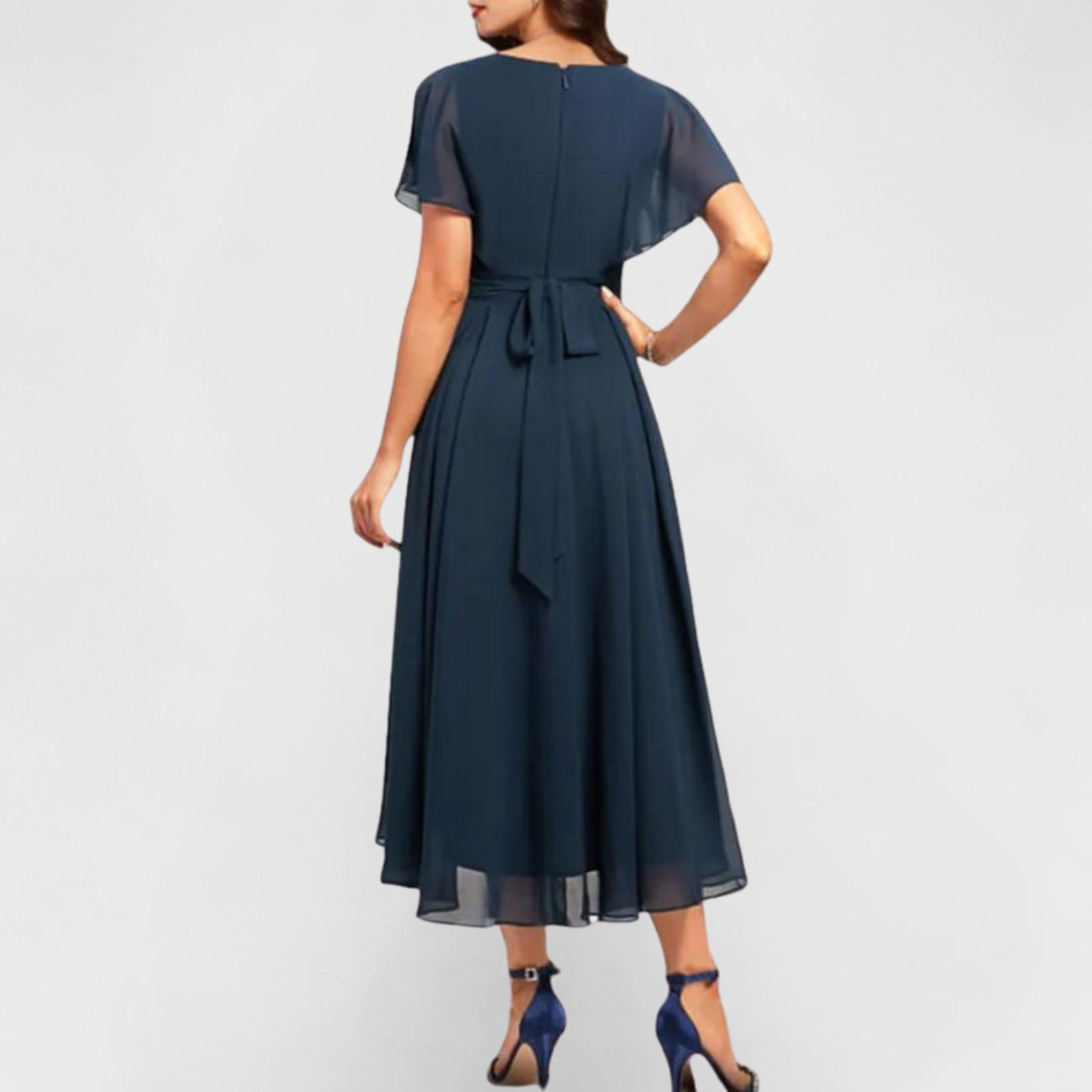 Clarissa Flowing V-Neck Maxi Dress